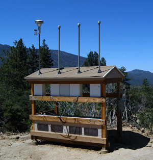 Image: a photo of San Gorgonio Wilderness Aerosol Sampling Station.